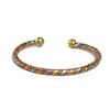 Tri Color Brass and Copper Bracelet