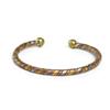 Tri Color Brass and Copper Bracelet