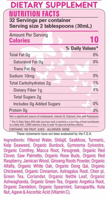 Uterine Fibroid Womens Formula Supplements Facts