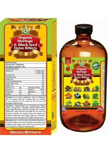 Organic Moringa & Black Seed Detox Bitters