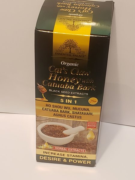 Organic Cat's Claw Honey with Catuaba Bark and Black Seed Extracts