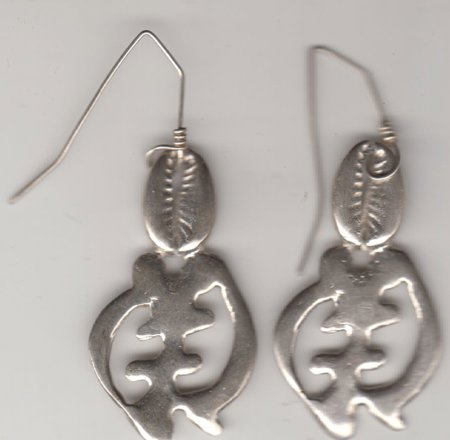 Sterling Silver "Cowrie Shell & Gye Nyame" Earrings 