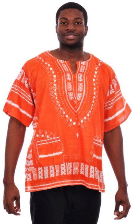 Traditional Dashiki Orange (Large Sizes)