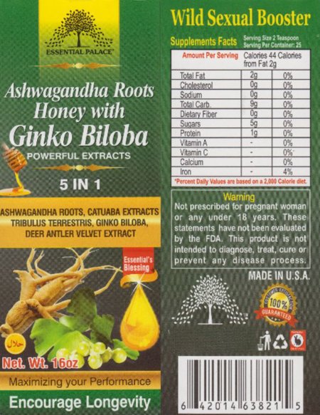Ashwagandha Roots Honey With Gingko Biloba