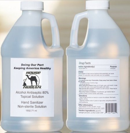 Liquid Hand Sanitizer ½ Gallon (80% Alcohol)