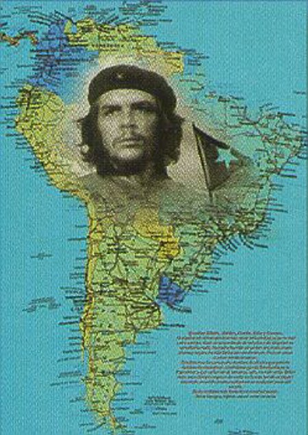 Che Guevara "Map" Nylon Flag poster