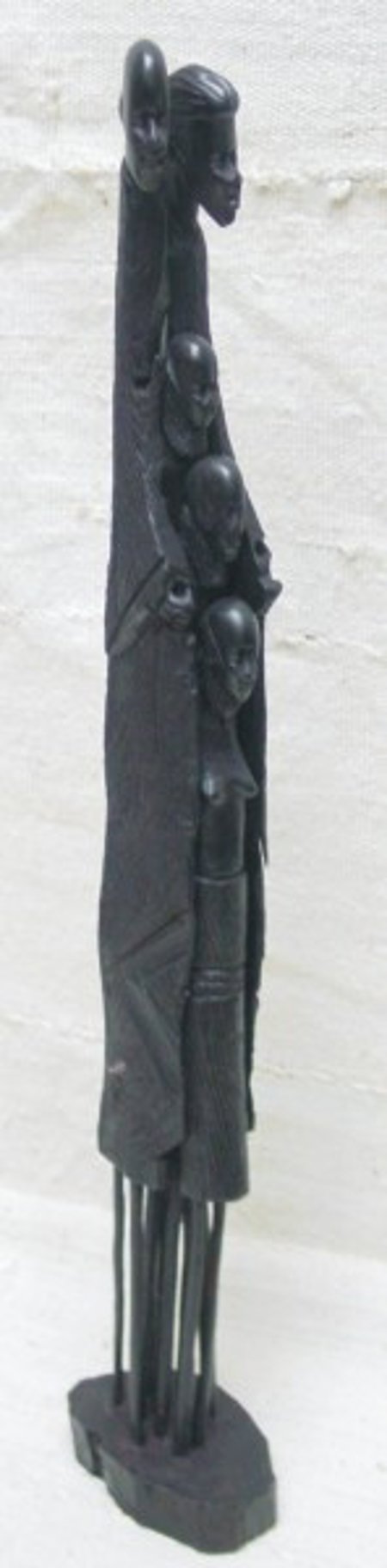 Ebony Family Of Five Carving