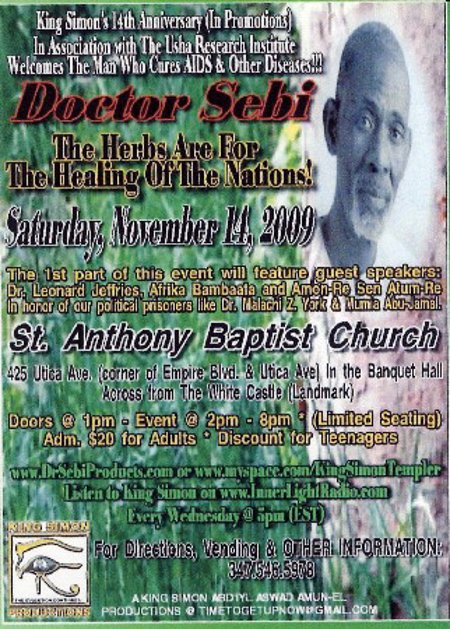 Dr. Sebi Herbs are for for Healing the Nations DVD