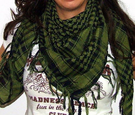 Olive Green Arab Scarf