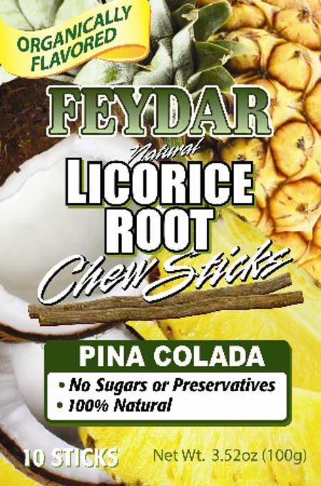 Organically Flavored Pina Colada Chew Sticks (Licorice Roots)