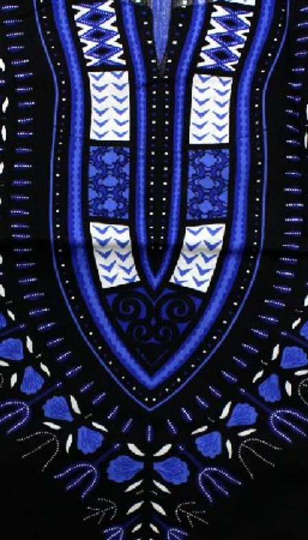 Traditional Dashiki Black & Blue