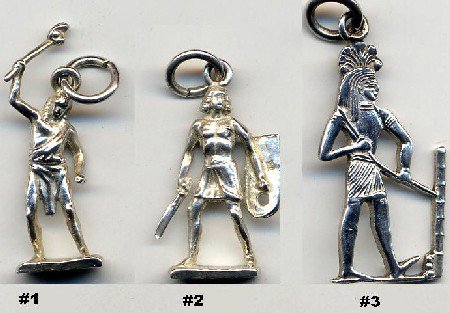 Egyptian Sterling Silver Pharaoh King Pendant