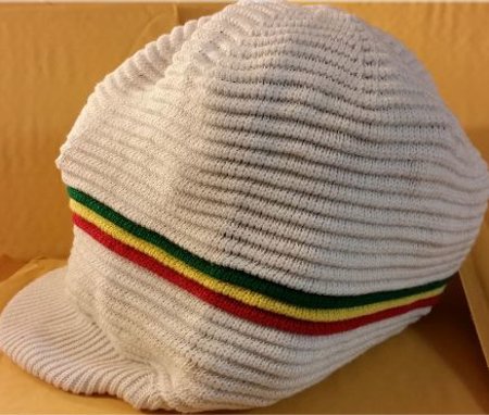 Knit Rasta hat 27D Wht