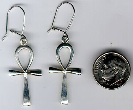 Sterling Silver Ahnk Earrings