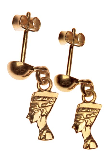 18K Gold Nefertiti Earrings #2