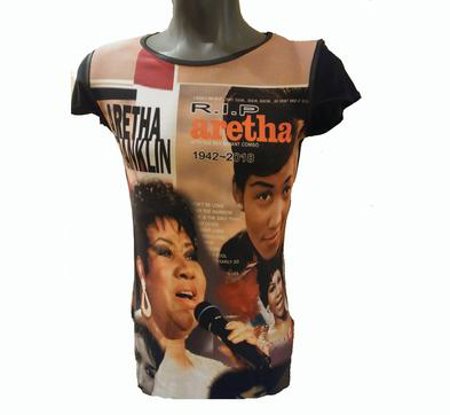 Aretha Franklin Fitted Sublimation Tee