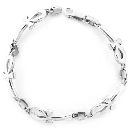 Silver Ankh Bracelet