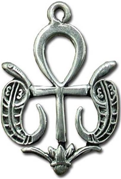Ankh with 2 Cobras Pendant