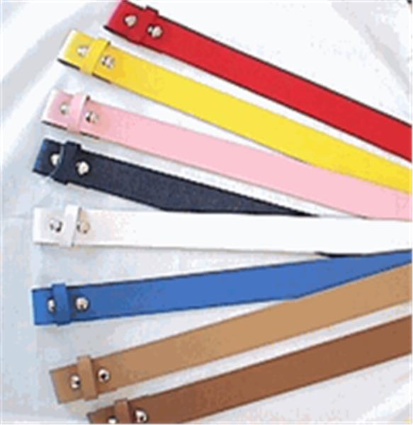 1 1/2 Inch Leather Snap Belt (Must Choose Color & Size)